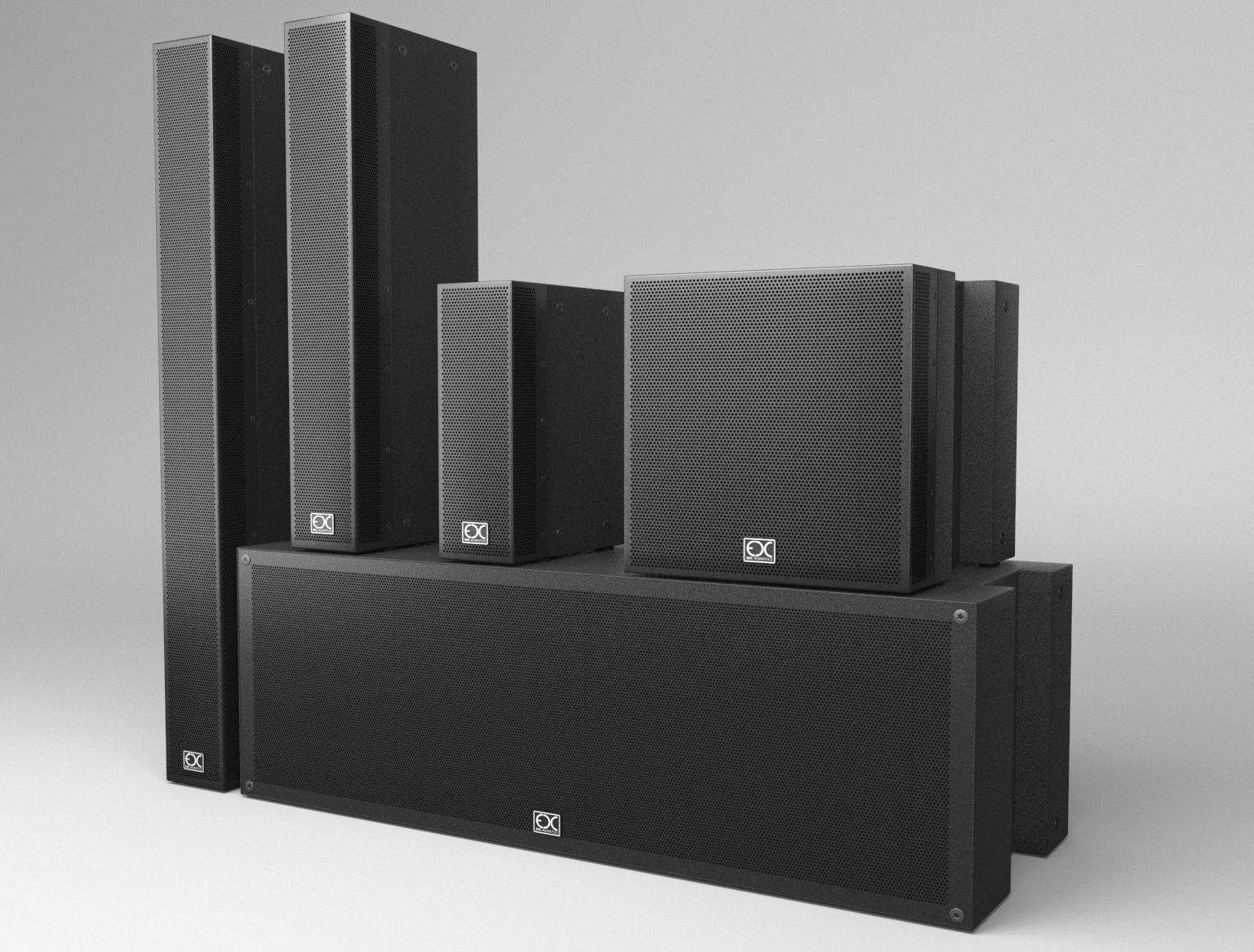 The EDC S-Series family: SC columns, SQ-90 array and SS subwoofer